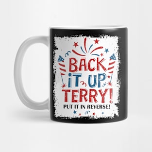 Retro Back Up Terry Back It Up Terry 4th Of July Fireworks Mug